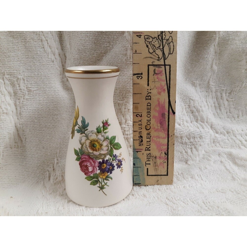 Vintage FLORA KERAMIEK GOUDA Mini Bud Vase Floral Pattern HOLLAND Pottery Vase - Picture 7 of 7